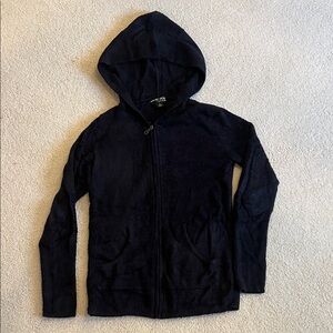 barefoot dreams cozychic lite black zippered hoodie